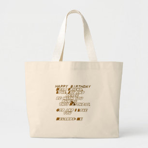 Birthday Card for a Christian Friend Large Tote Bag