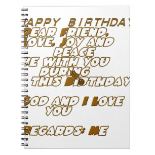 Birthday Card for a Christian Friend Notebook