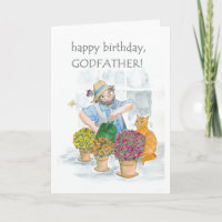 Birthday Card for a Godfather - Gardening