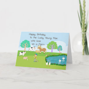 Birthday Card for a Young Man who Lives on a Farm