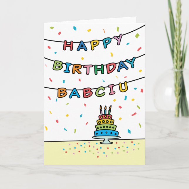 Birthday Card for Babciu (Front)