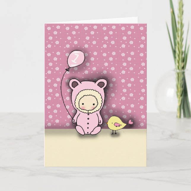 Birthday Card for Baby Girl Turning 1 (Front)