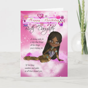 Birthday card for Birth Daughter, Moonies Cutie Pi