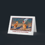 Birthday Card for Brother<br><div class="desc">This digital painting shows a mother Sandhill Crane feeding two week-old-chicks.  It makes a humourous birthday card.</div>