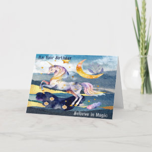 Birthday Card for Child with Unicorn