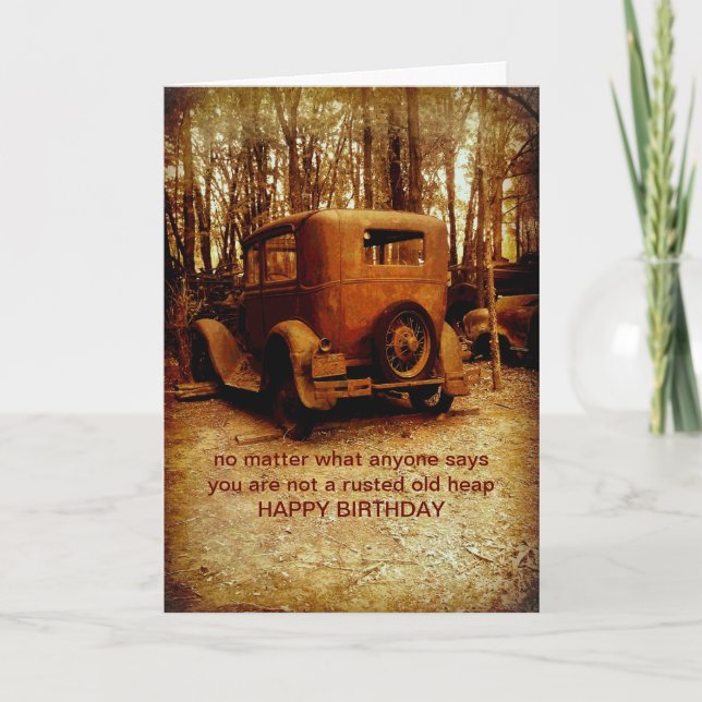 birthday card for classic car fan humorous photo (Front)