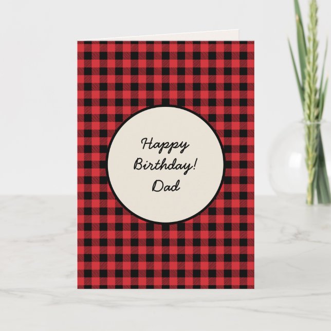 Birthday Card for Dad from Child Let's Go Camping (Front)
