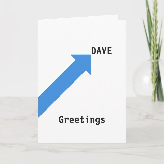 Birthday Card for DAVE (Front)