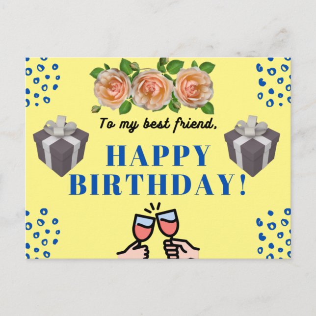Birthday card for friend (Front)
