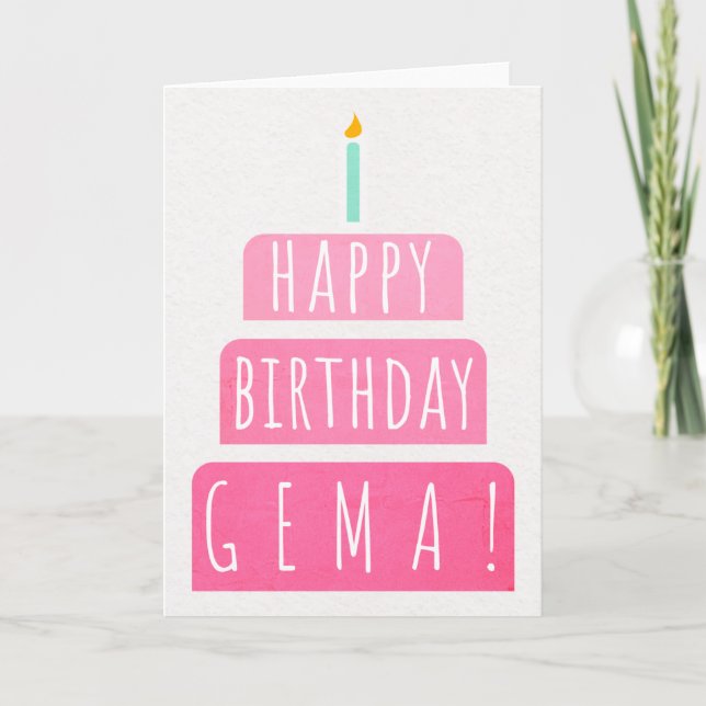 Birthday Card for Gema (Front)
