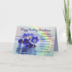 Birthday card for grand niece with forget with not