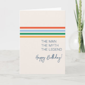 Birthday Card for Him Dad Birthday Legend Retro