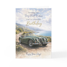 Birthday Card for Him or Her – Classic Car Design