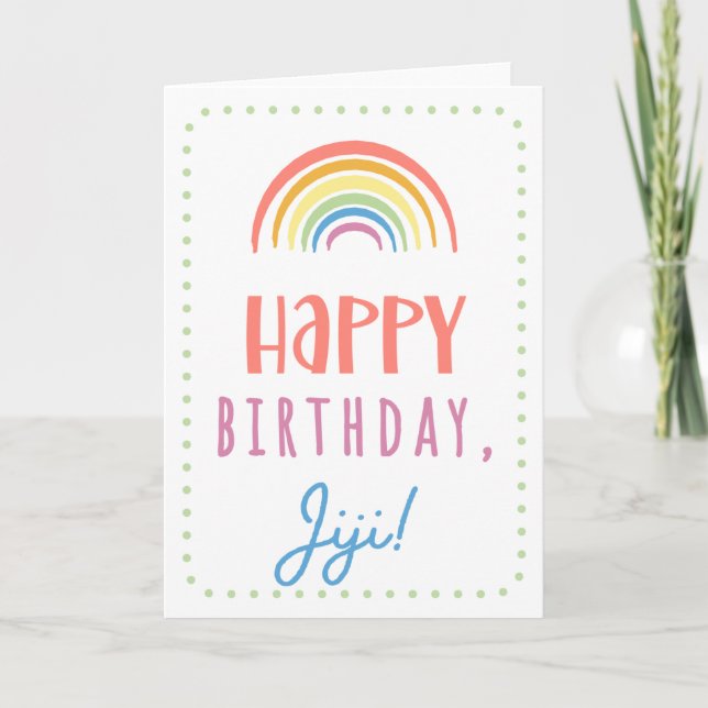 Birthday Card for Jiji (Front)