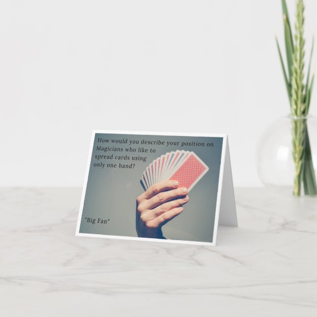 Birthday Card for Magicians - Funny Card Fan (Front)