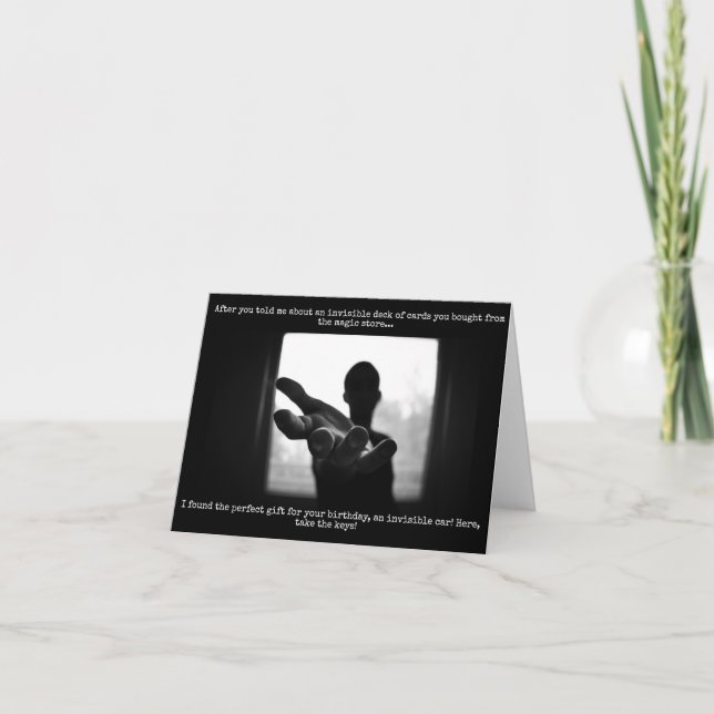 Birthday Card for Magicians - Funny Invisible Deck (Front)