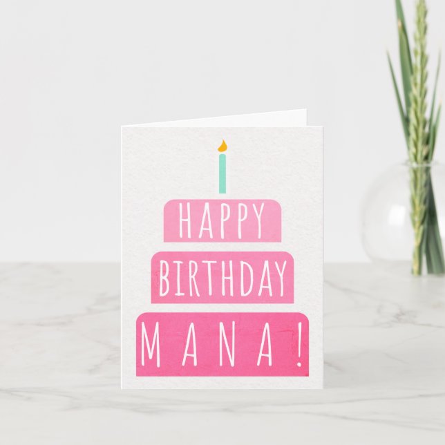 Birthday Card for Mana (Front)