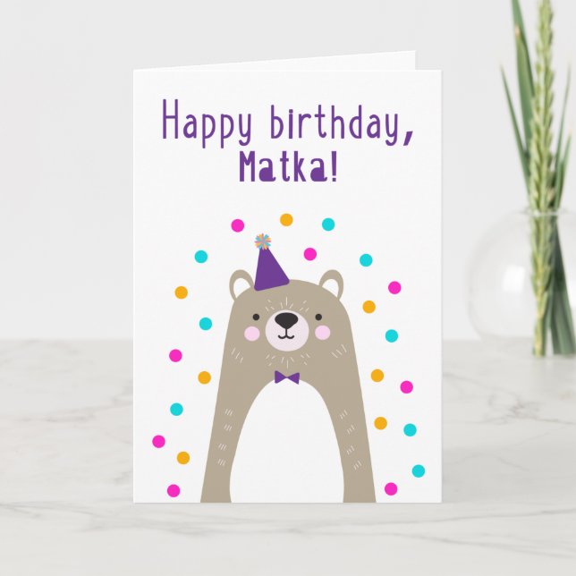 Birthday Card for  Matka (Front)