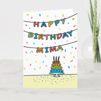 Birthday Card for Mima