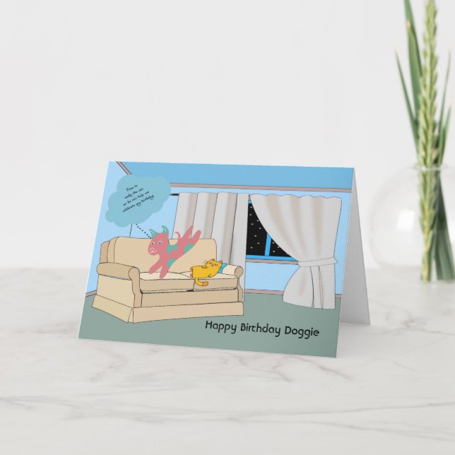 Birthday Card for Mixed Breed Dog (Front)