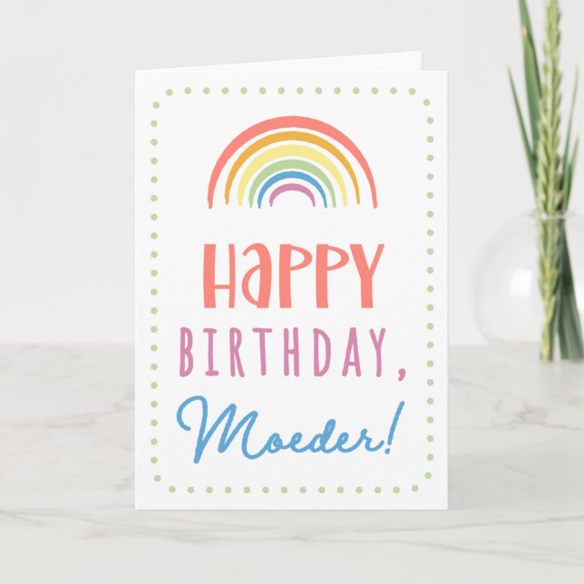 Birthday Card for Moeder (Front)