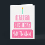 Birthday Card for Nagymama<br><div class="desc">Birthday Card for Nagymama. If you call your grandmother Nagymama instead of Grandma, this birthday card is perfect for her. (Nagymama means grandmother in Hungarian.). Your nagymama also will love this birthday card's gradient ombre pink design with a birthday cake that says "Happy birthday Nagymama!" Make this card customizable! Click...</div>
