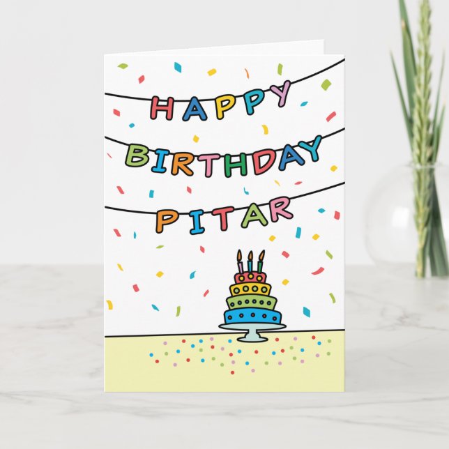 Birthday Card for Pitar (Front)