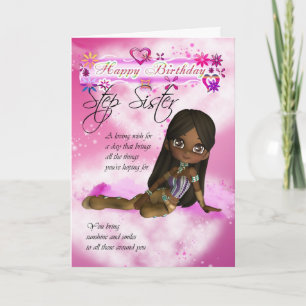 Birthday card for Step Sister, Moonies Cutie Pie c