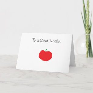 Birthday card for teachers