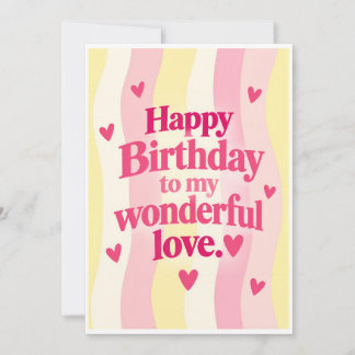 Birthday Card for Wife | Girlfriend Birthday Card