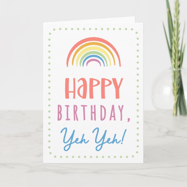 Birthday Card for Yeh Yeh (Front)