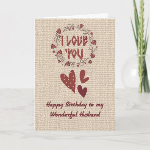 Birthday Card for Your Husband, Nordic Design