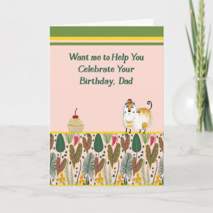 Birthday Card from Cat to Dad