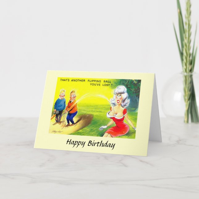 Birthday Card - Golf - Lost Ball (Front)