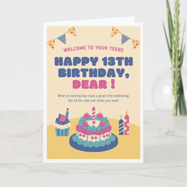 Birthday Card Greeting for Teens (Front)