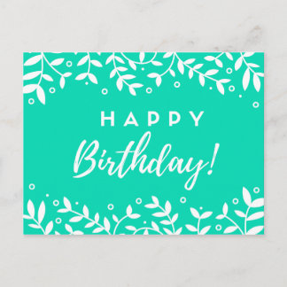 Birthday card in green