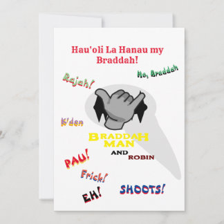 Birthday card (in Hawaiian Olelo and Pidgin)