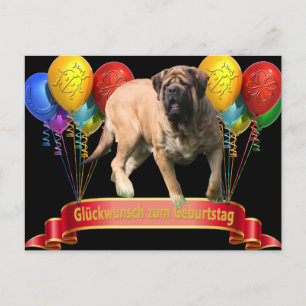 birthday card Mastiff postcard