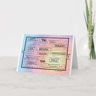 Birthday card/maze for Emily (customizable!) Card