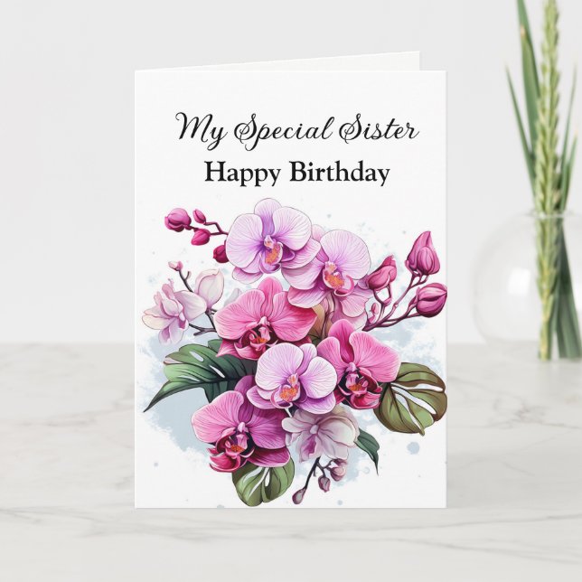 Birthday Card-My Special Sister Card (Front)