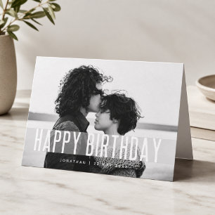 Birthday Card Personalized Photo Folded Greeting