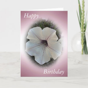 Birthday Card Pink with Petunia