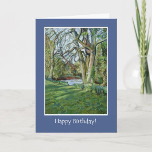 Birthday Card - Riverbank in Early Spring