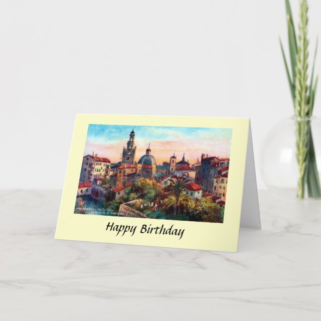 Birthday Card - San Remo, Italy (Front)