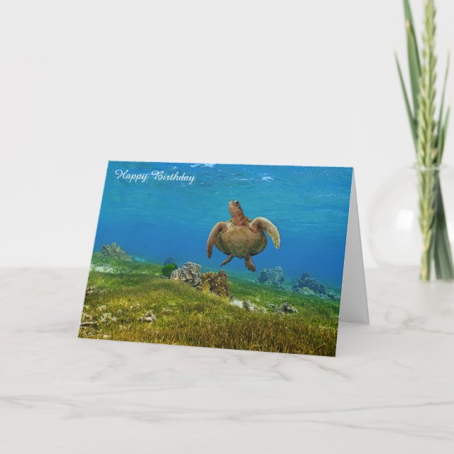 Birthday Card Sea Turtle (Front)