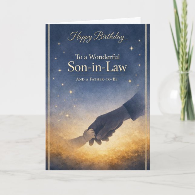 Birthday Card Son In Law - Father to be (Front)