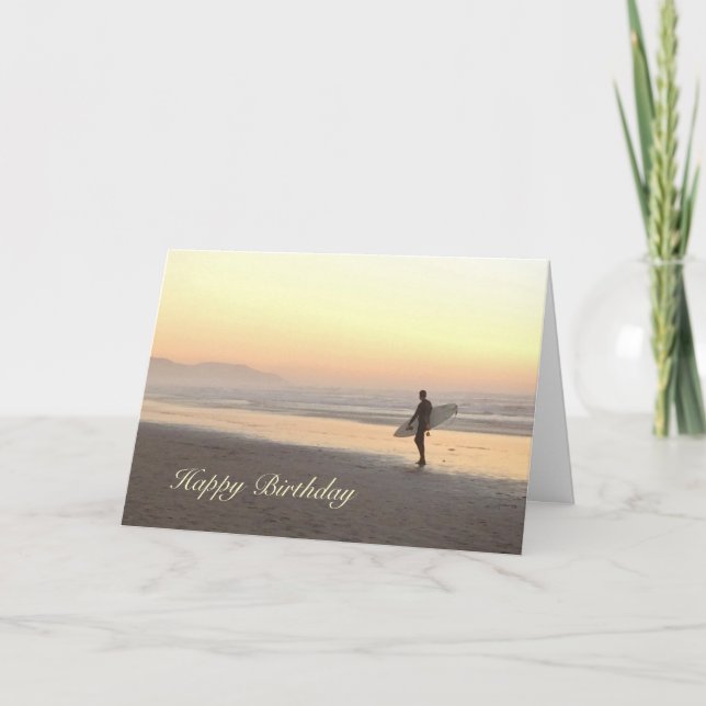 Birthday card: Surfer Card (Front)