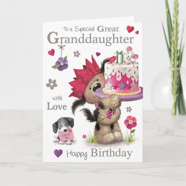 Birthday Card - To A Special Great Granddaughter (Front)