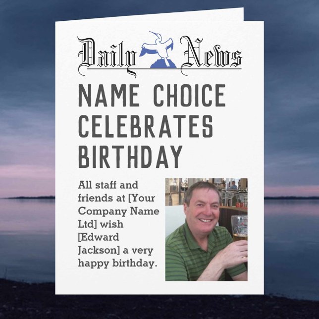 Birthday Card to Personalise with Name Choice (Creator Uploaded)