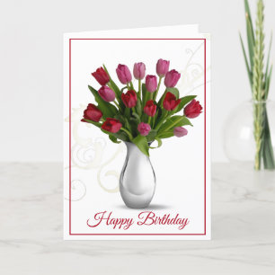 Birthday Card -Tulips